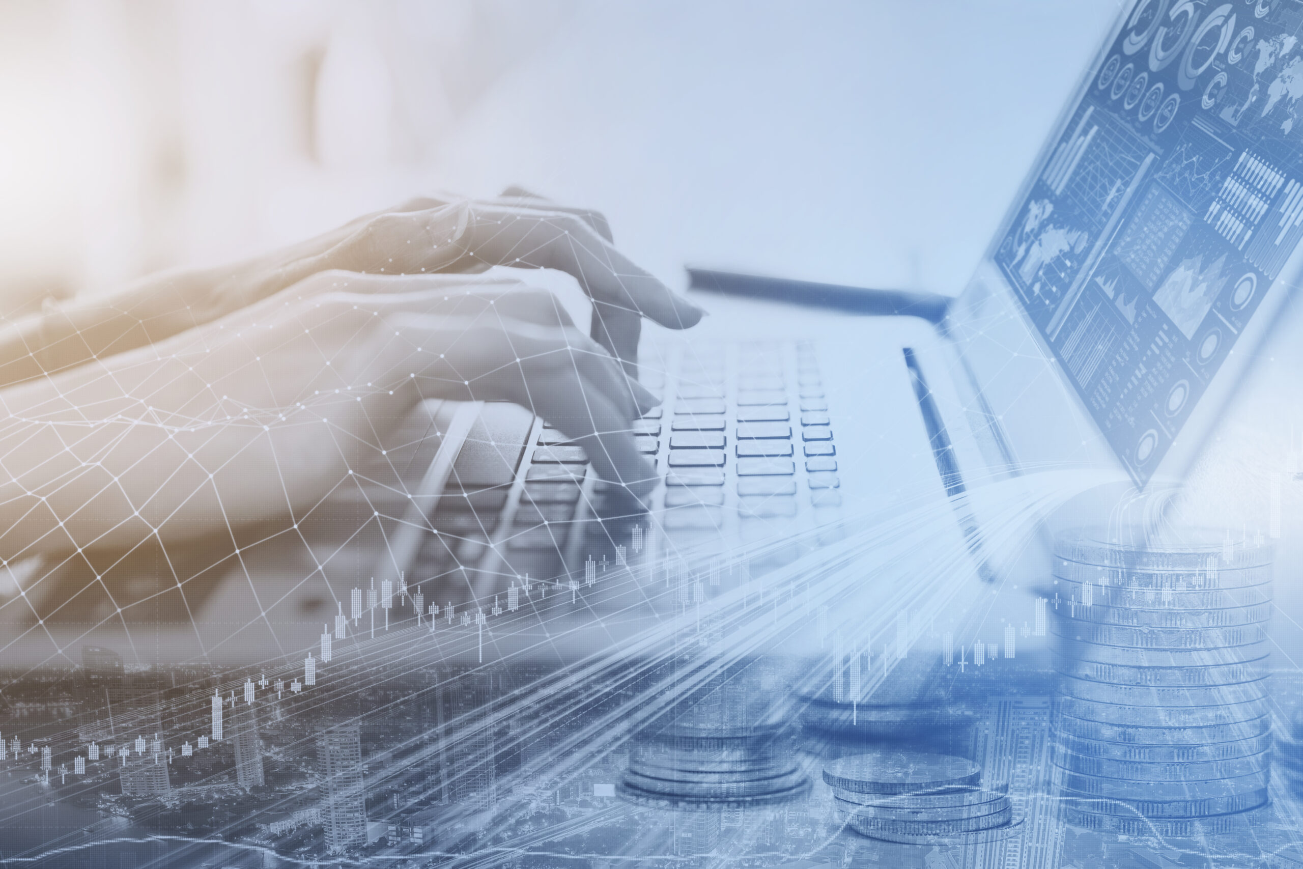 business people hand typing on computer laptop keyboard office l